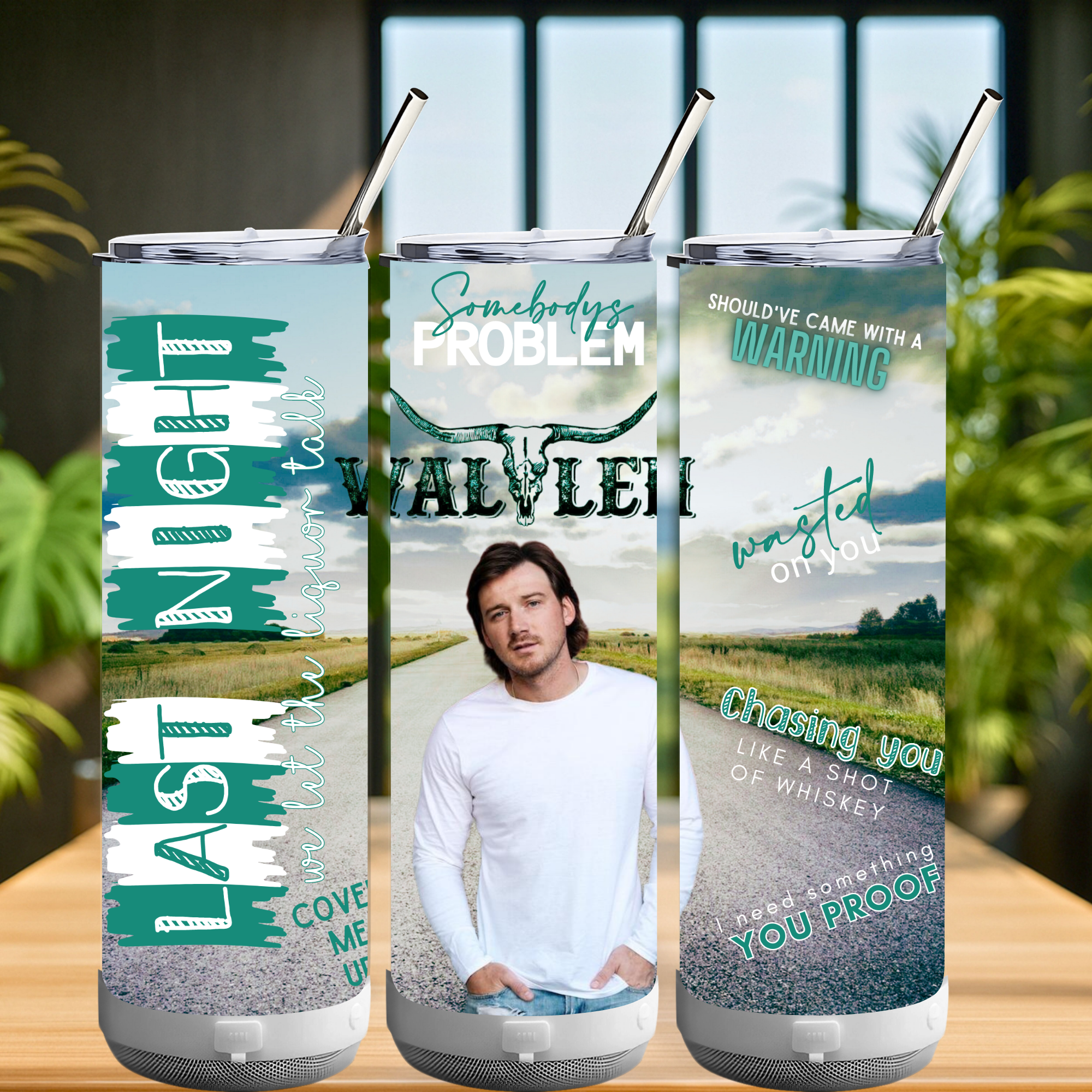 20oz White Bluetooth-Speaker Tumbler