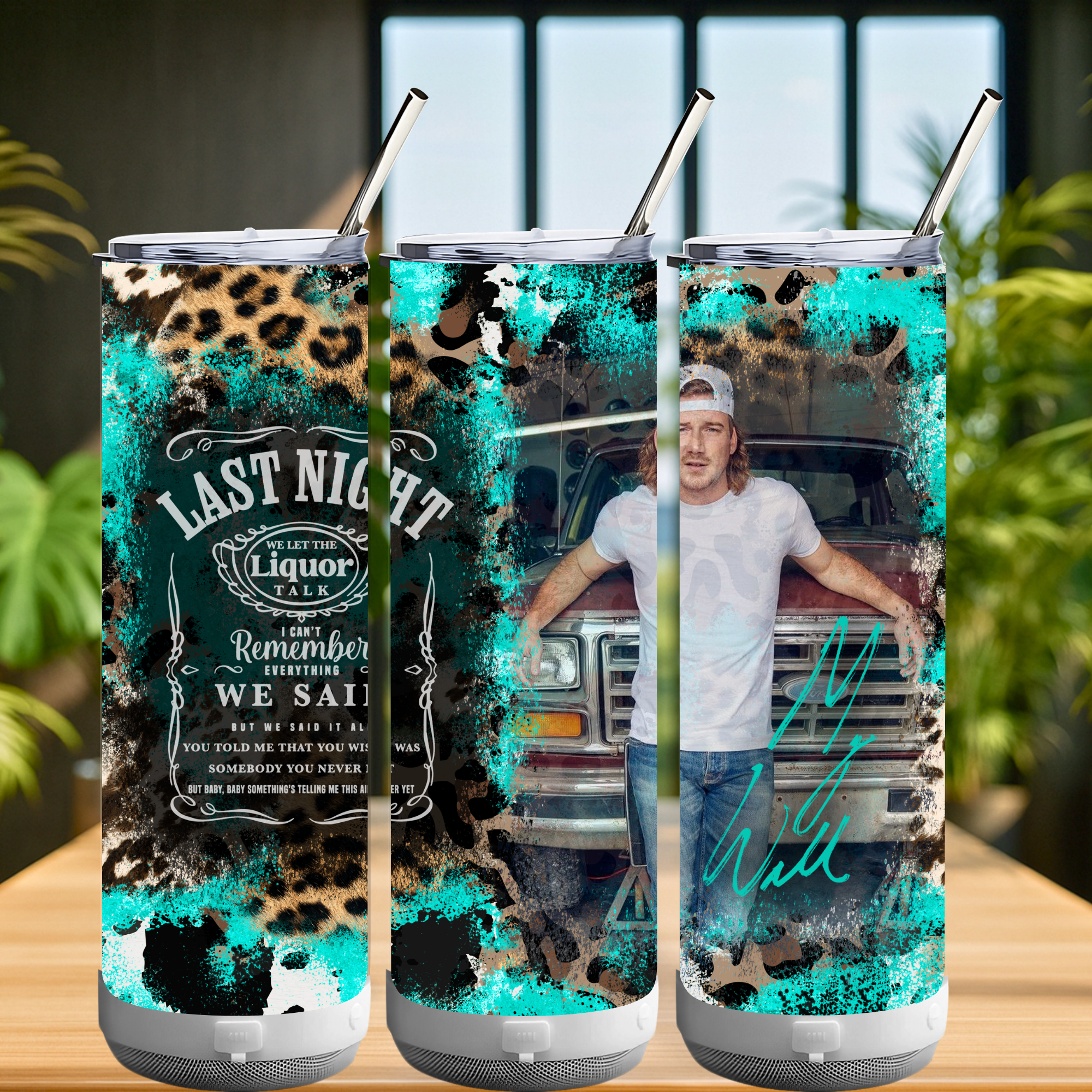 20oz White Bluetooth-Speaker Tumbler