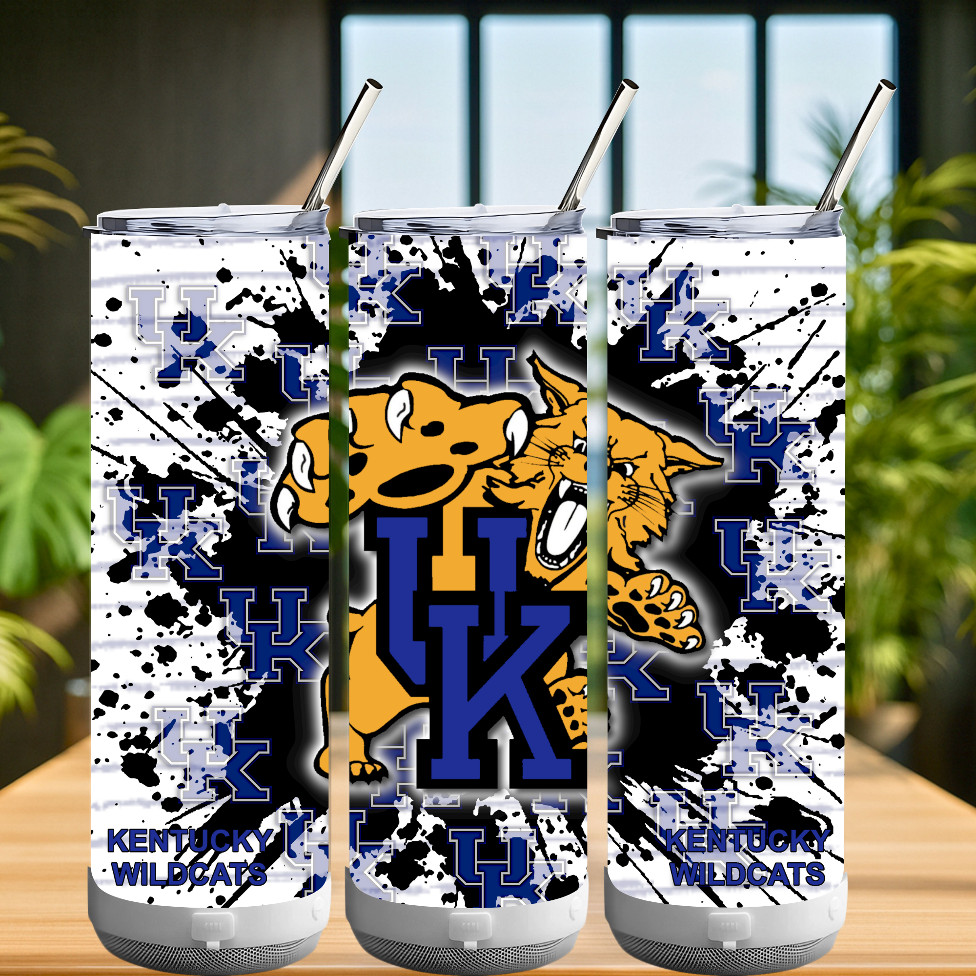 20oz White Bluetooth-Speaker Tumbler