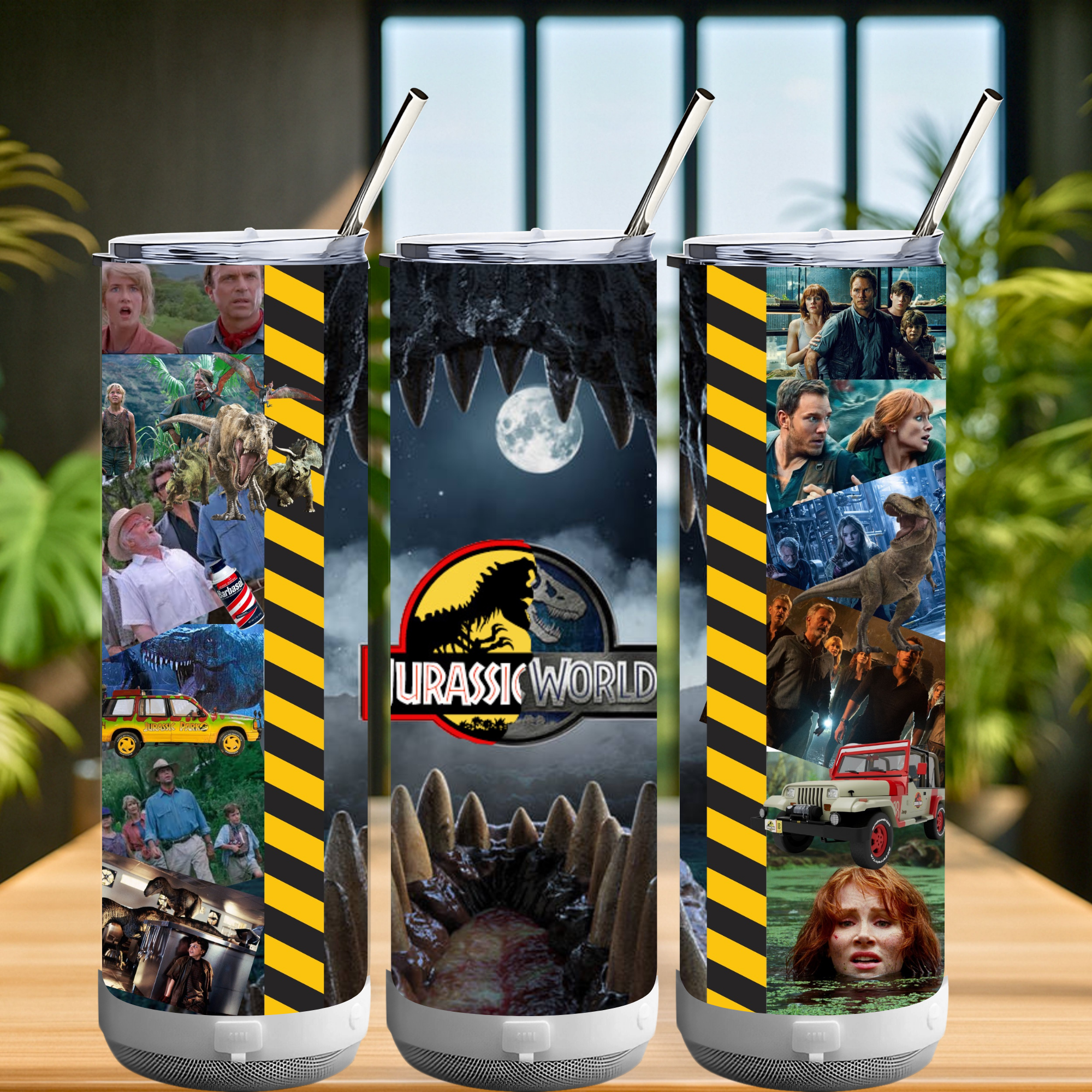 20oz White Bluetooth-Speaker Tumbler
