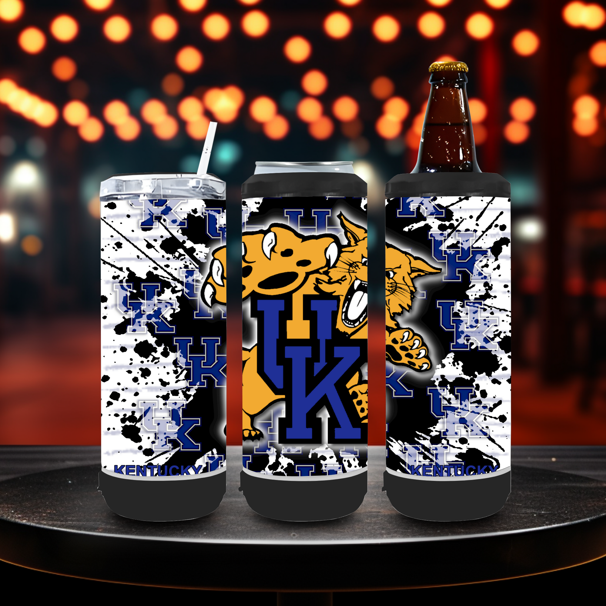 4 In 1 Speaker Black Can Cooler Tumbler