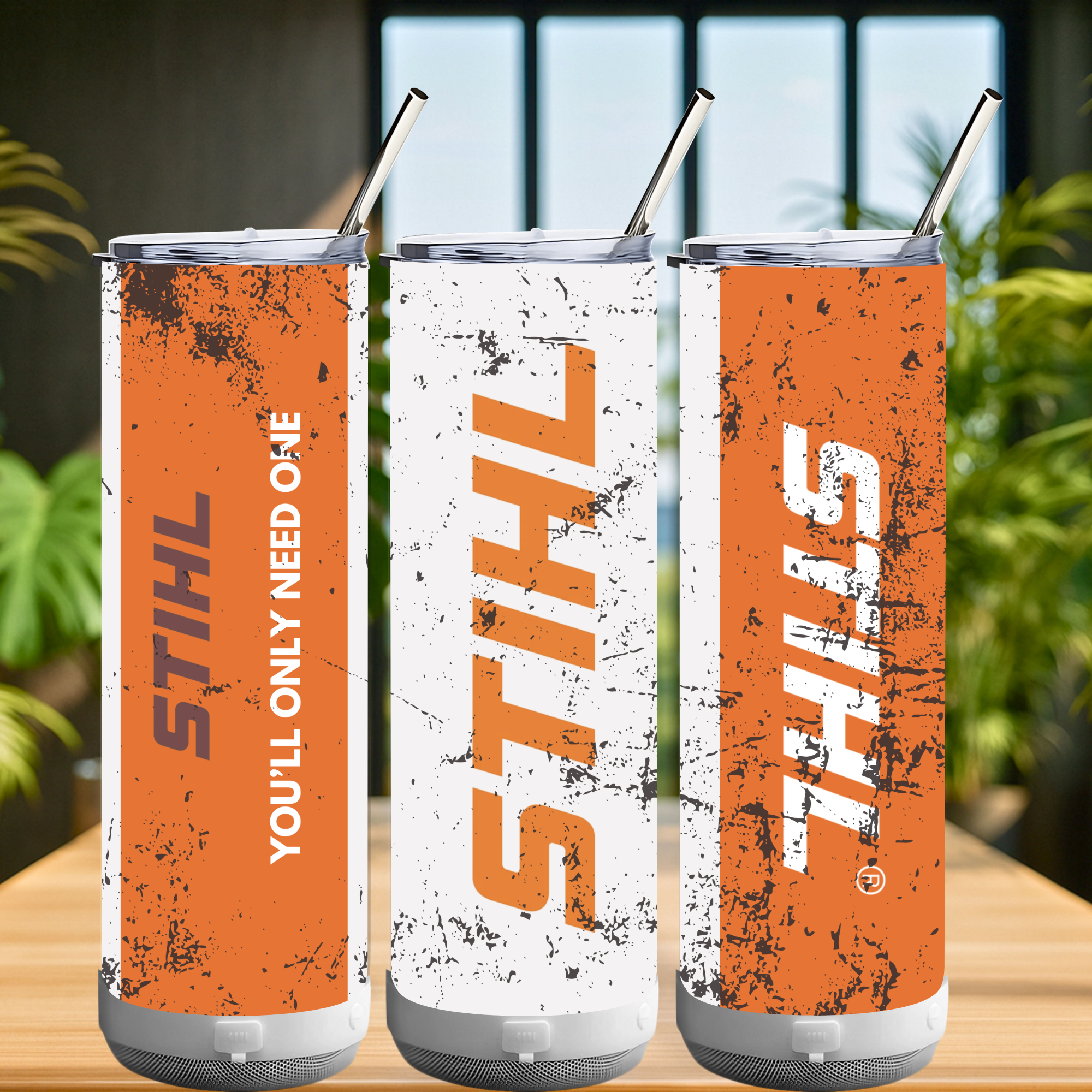 20oz White Bluetooth-Speaker Tumbler